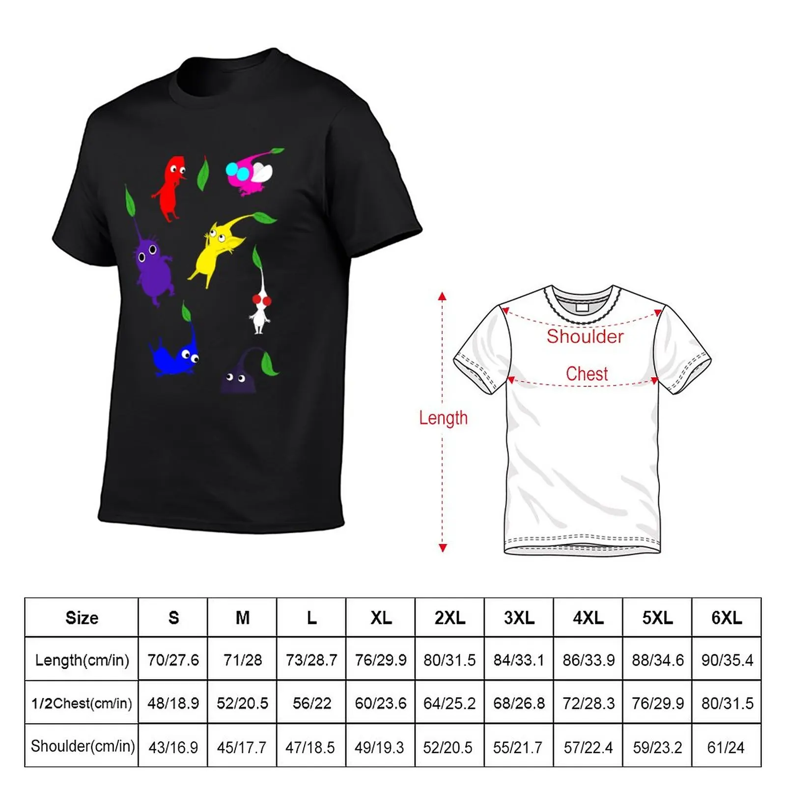 New Pikmin T-Shirt oversized t shirts boys animal print shirt mens plain t shirts