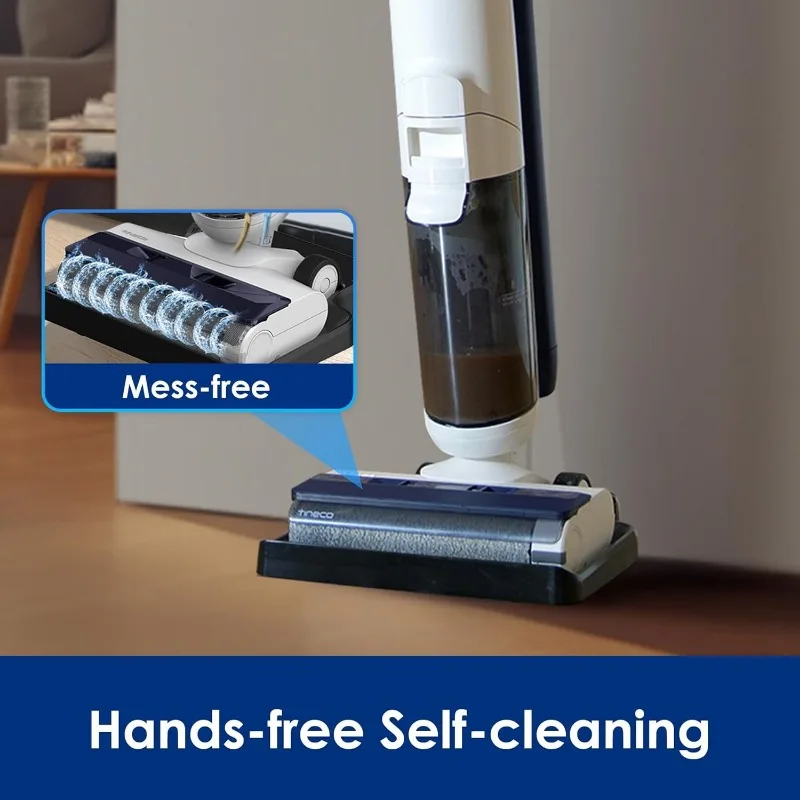 Tineco iFLOOR 5 Breeze غسالة أرضية لاسلكية كاملة للرطب والجاف، تنظيف بخطوة واحدة للأرضيات الصلبة، تنظيف الحواف