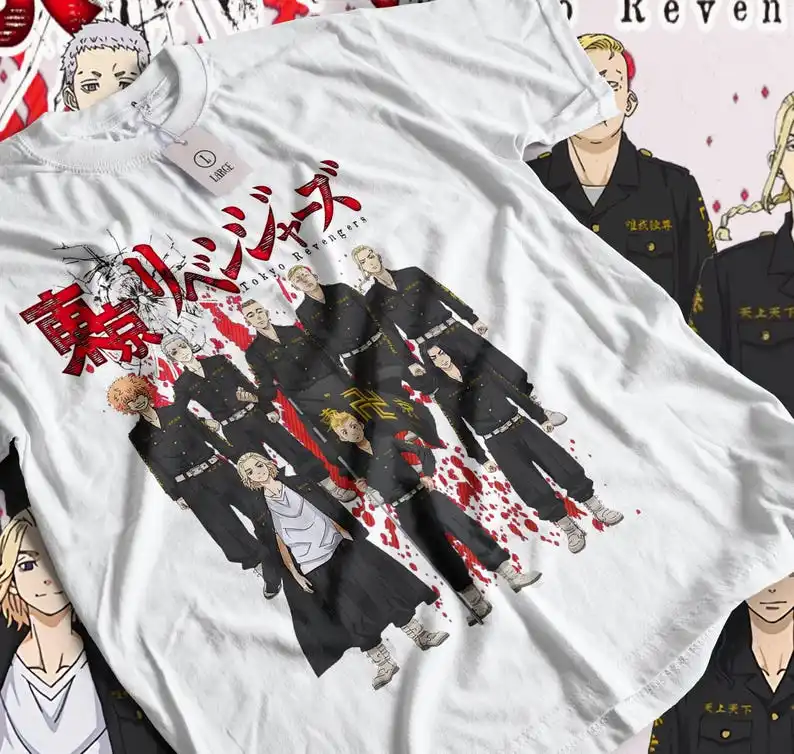 Camisa gráfica Ryuguji, Camiseta Anime, Camisa Manga