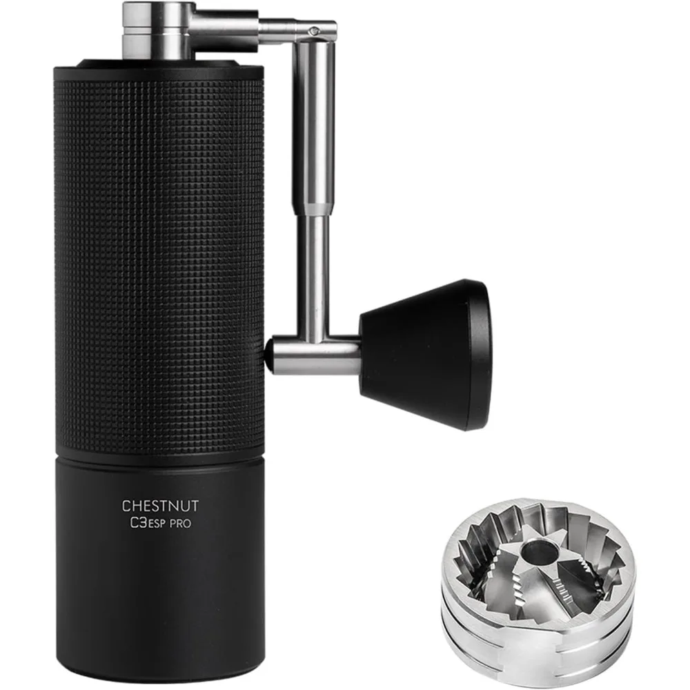 Chestnut C3 ESP Pro Manual Coffee Grinder, Stainless Steel S2C Conical Burr Hand Coffee Grinder with Foldable Handle