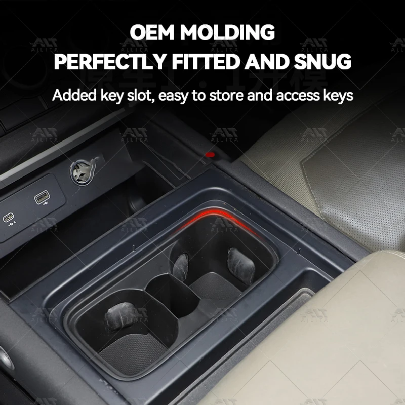Hot Selling Cup Holder Cover TPE Silicone Protector Pad  Car Interior Accessories for Land Rover Defender 110 2025