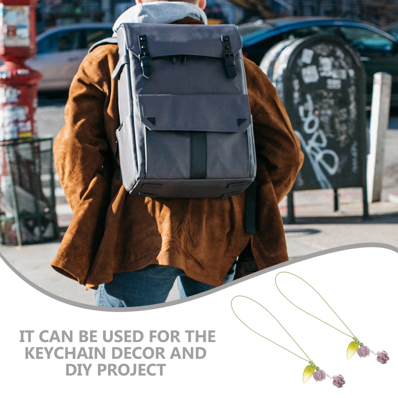 2Pcs Phone Lanyard Flower Style Hanging Ornament Antitheft Smartphone Chain Key Ring Pendant Bag Decoration for Women