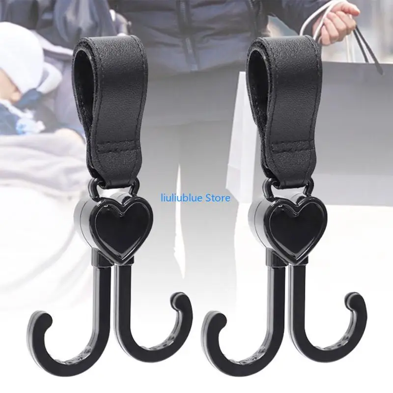 

Mommy Bag Hanger Stroller Double Hooks Pram Car Accessories Baby Cart 62CF