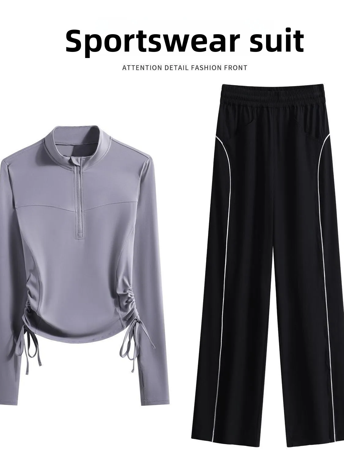 

Женский комплект спортивной одежды, повседневная одежда для йоги, фитнеса, Qui Dry, модные длинные брюки, одежда для бега на открытом воздухе, весна-осень, новинка Sle