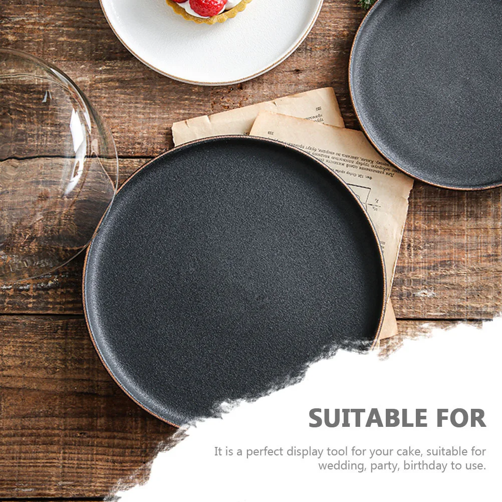1Set Multi-Use Kitchen Cake Tray with Cover Good Texture and Excellent Craftsmanship for All Events Cake Tray Fruit Plate