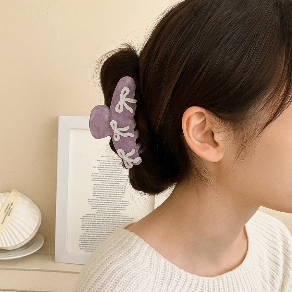 

Creative Rhinestone Bow Hair Claw Barrette Ballet Zircon Hairpin Korean Style Geometry Bowknot Hair Clip Girls