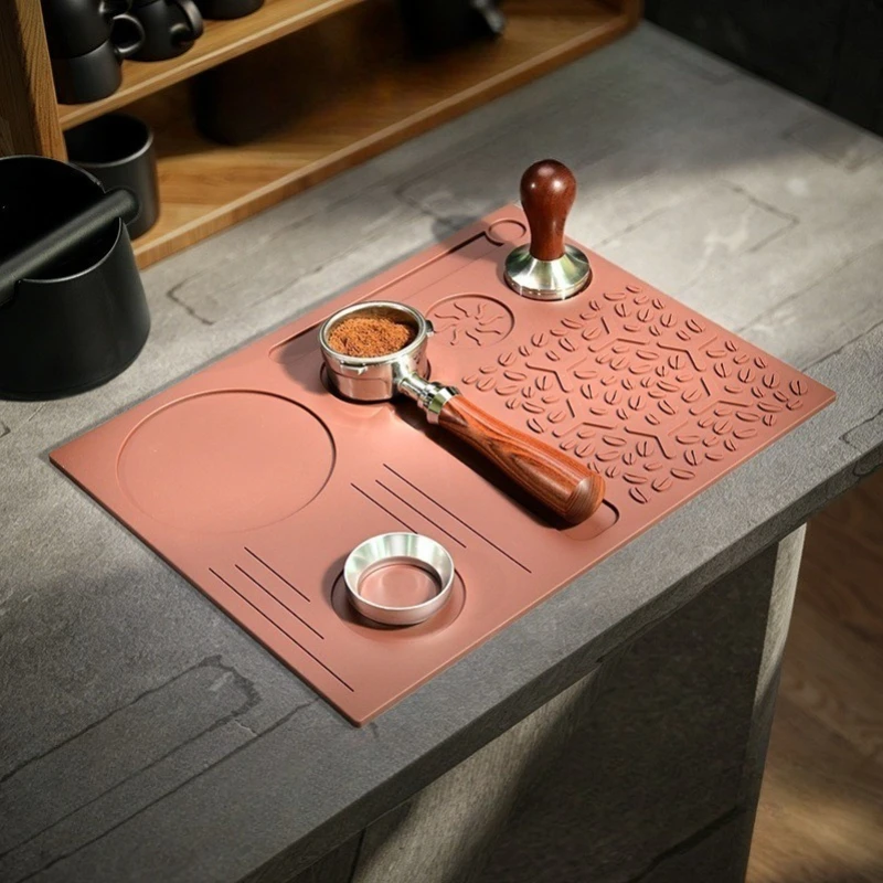 Silicone Coffee Tamping Mat Non Slip Shockproof Espresso Tamper Pad Bar Coffee Accessory Storage Mat