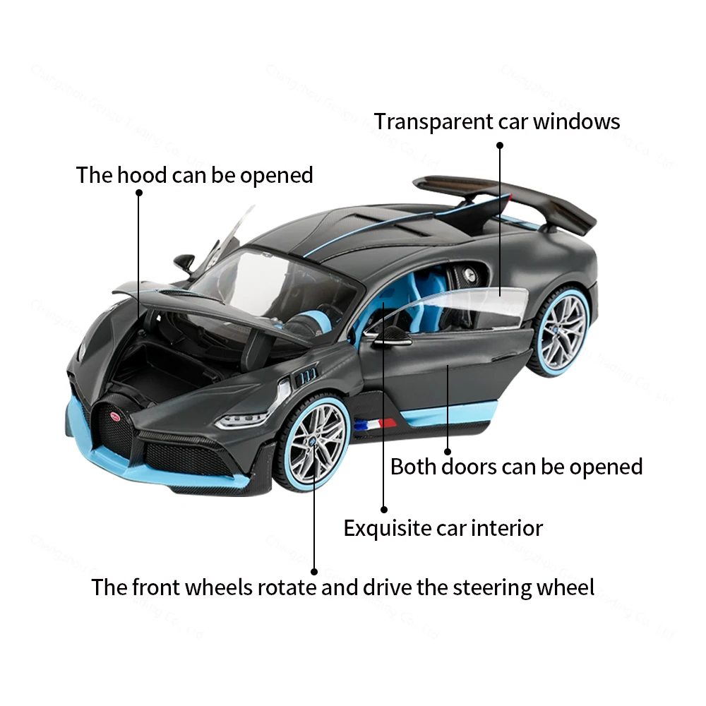 Maisto-coche deportivo Bugatti Divo 1:24, vehículo estático fundido a presión, modelo coleccionable, Juguetes