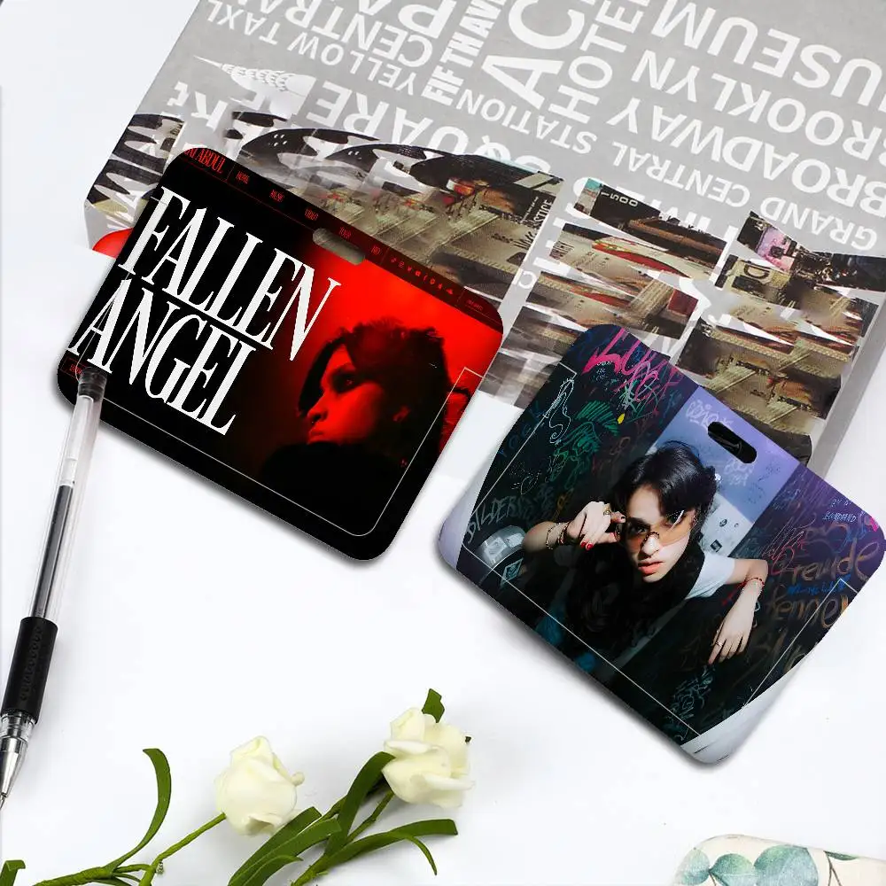 Singer A-Ari Abdul Movie 1 Pcs Sliding ID Badge Holder with Clear Window ID Card Protector for Office School Staff Student