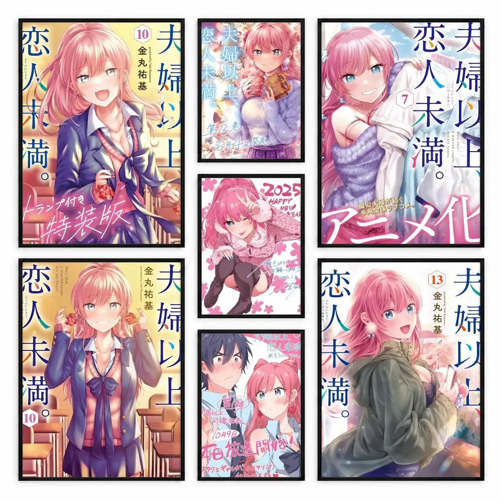 Anime More Than a Married Couple, But Not Lovers Poster Self-adhesive Waterproof Paper Sticker Coffee House Bar Room Wall Decor