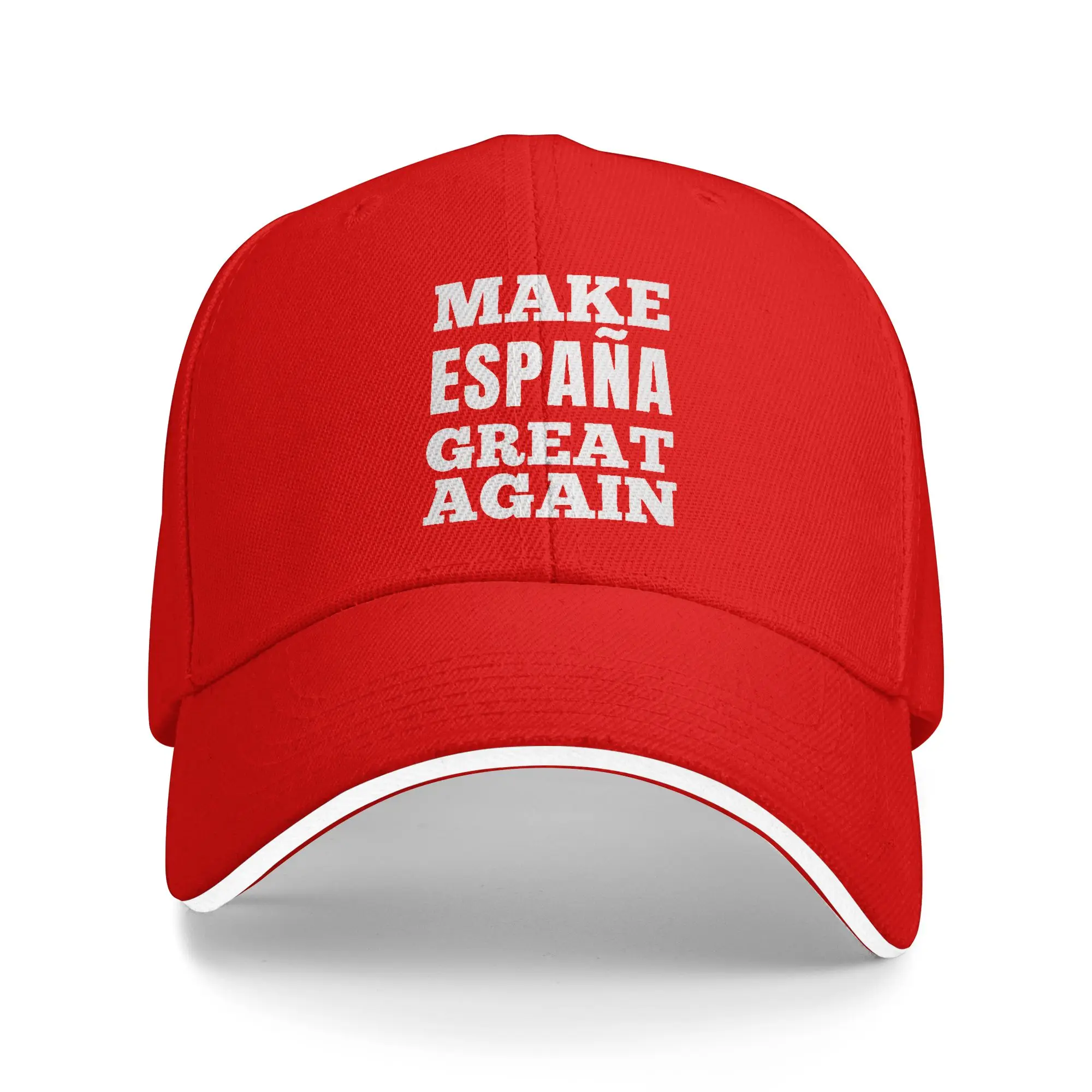 White Make Espana Great Again Spain Camping Baseball Caps  Mens  High-end Tactical Peaked Cap Womens Pool Party Sunscreen Hat