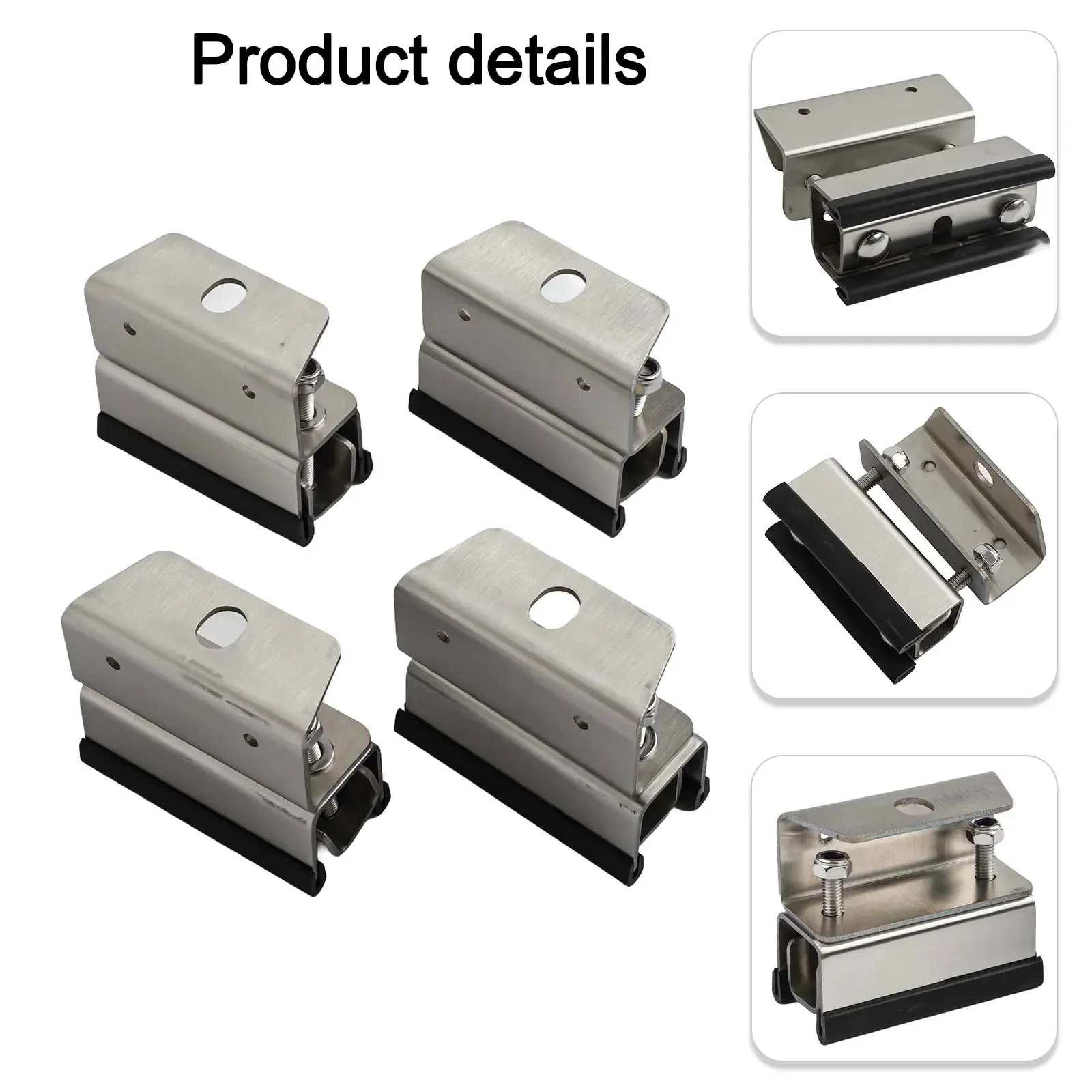 

Roof Rack Mount Kit 4Pcs Stainless Steel Brackets for Vans like forPROMASTER and for Boxer Safe Transport for Outdoor Equipment