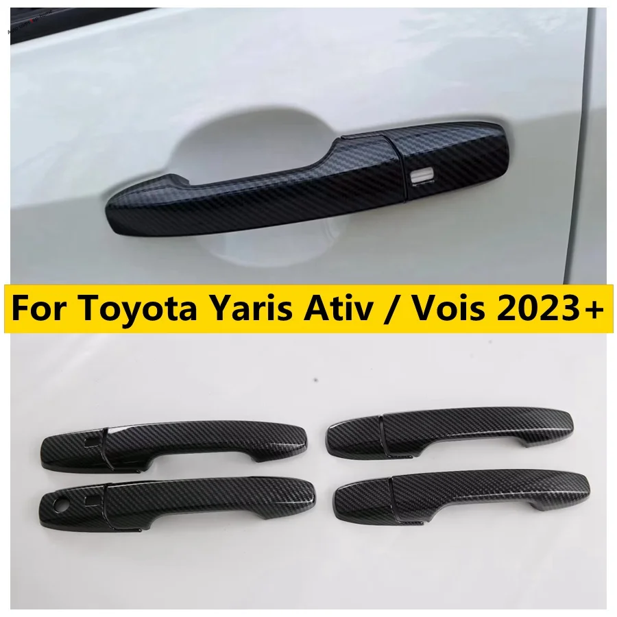 

Outside Car Door Pull Doorknob Handle Clasing Bowl Decor Frame Cover Trim Fit For Toyota Yaris Ativ / Vois 2023 2024 Accessories