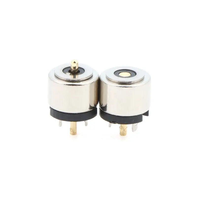 1Set 2Pcs Round High Current Magnet Suction Spring Pogo Pin Connector Male And Female Probe DC Power Charging Magnetic Connector