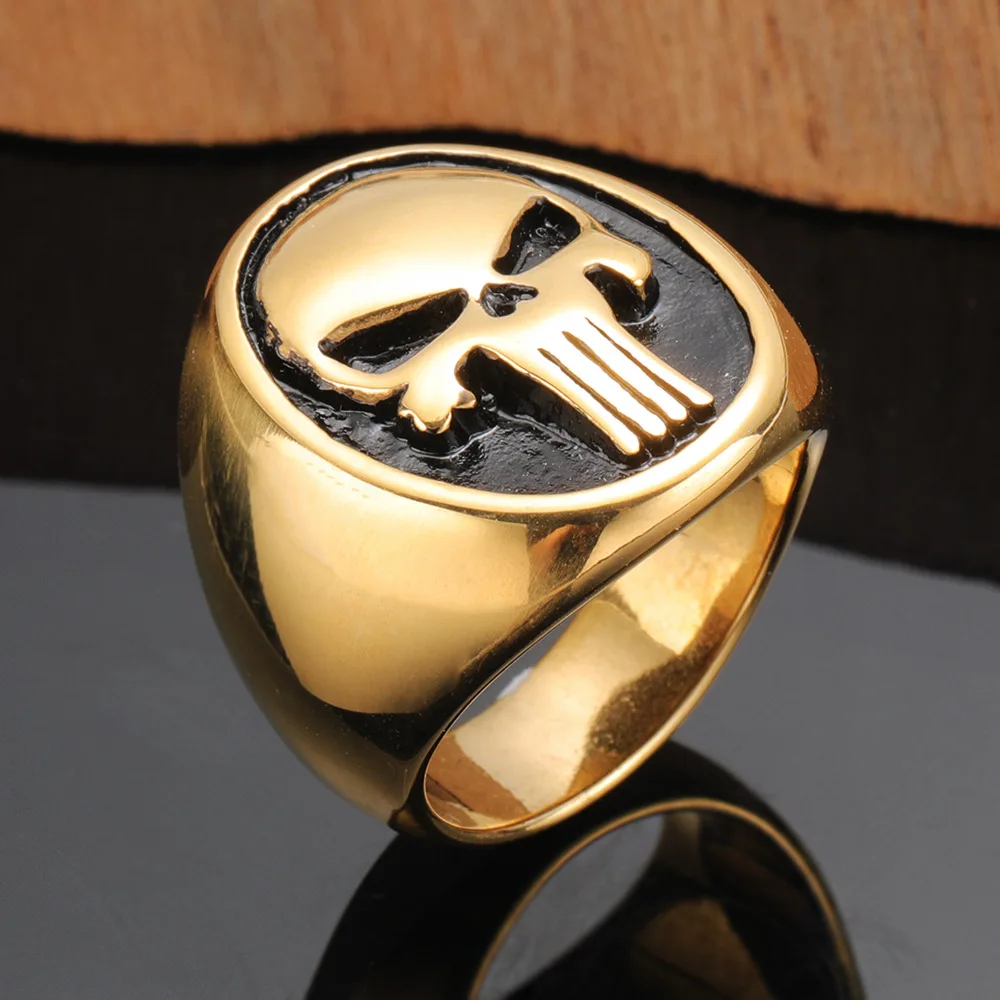 Spartan mask man titanium steel ring, European and n personality ring domineering skull punk style man jewelry