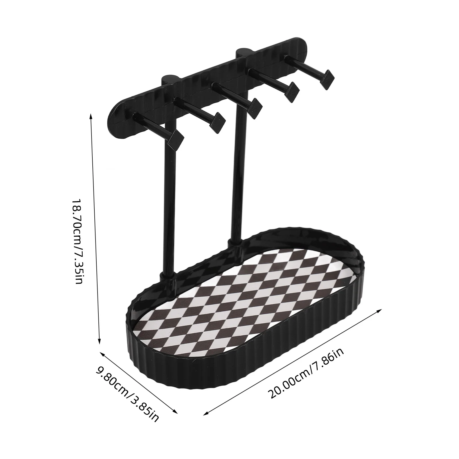 Schmuck Organizer Ständer Halter Halskette Ohrringe Ringe Tablett Tisch Display Rack Lagerung Schwarz Scrunchie Halter