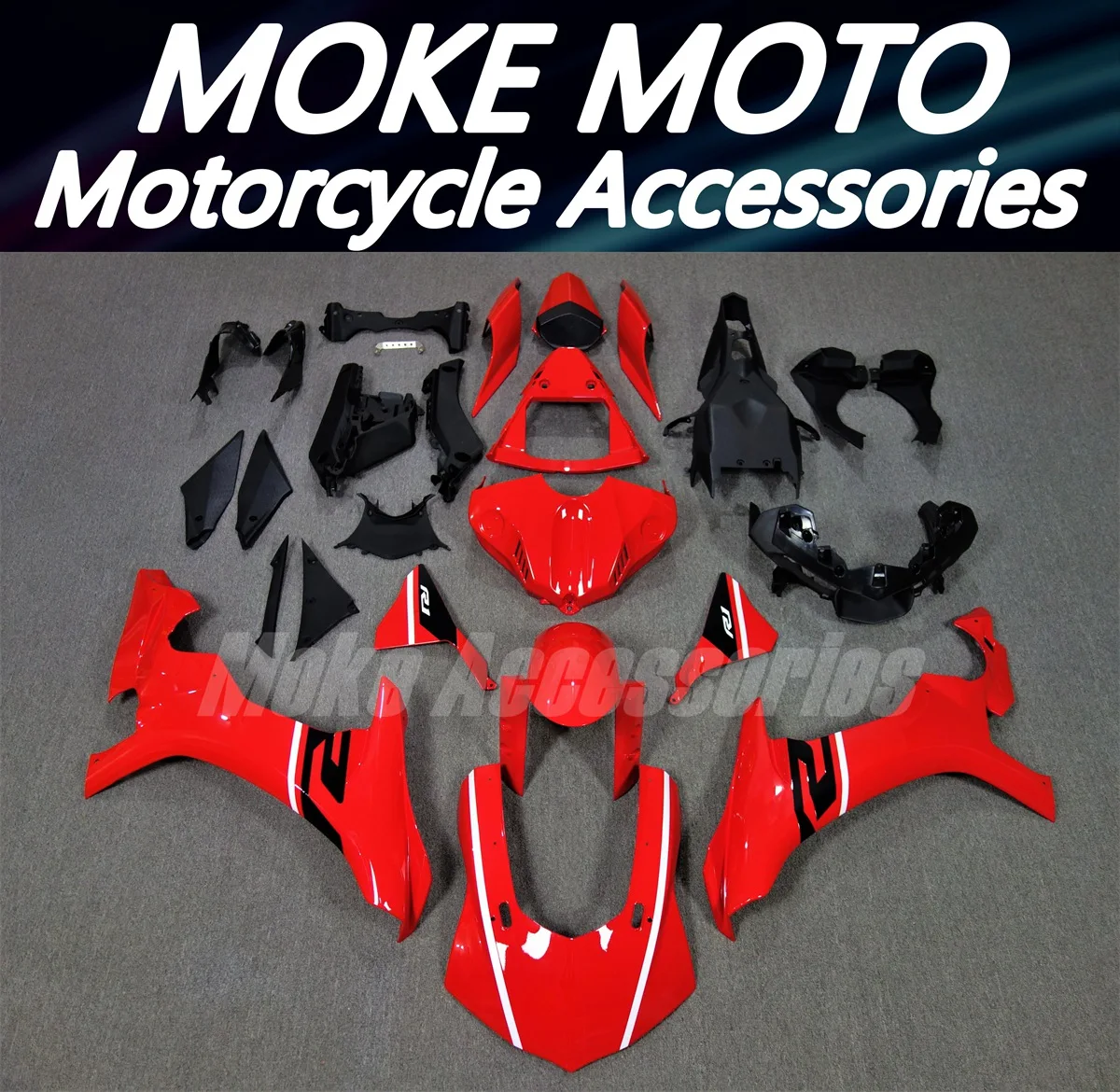 

Motorcycle Fairings Kit Fit For Yzf R1M R1 2015 2016 2017 2018 2019 Bodywork Set High Quality Abs Injection red/black