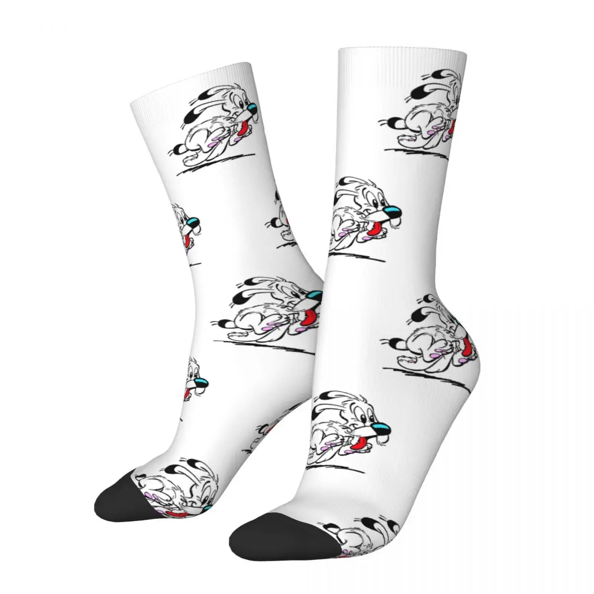 Asterix And Obelix Dogmatix Ideafix Obelix Dog Socks Sweat Absorbing Stockings All Season Long Socks for Unisex Christmas Gifts