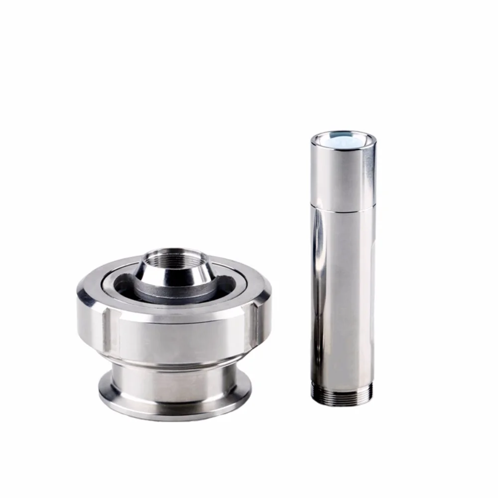 

Зажим Φ102Φ108mm OD119mm Прицельное стекло, SS304 Соединительное прицельное стекло с подсветкой, Светодиодный фонарик для санитарно-сварочного наблюдения