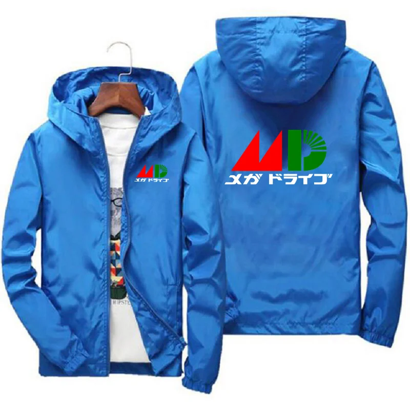 New Sega Mega Drive logo hoodies printing casual spring and autumn hooded cycling jacket pilot oversized 7XL zipper jacket coats
