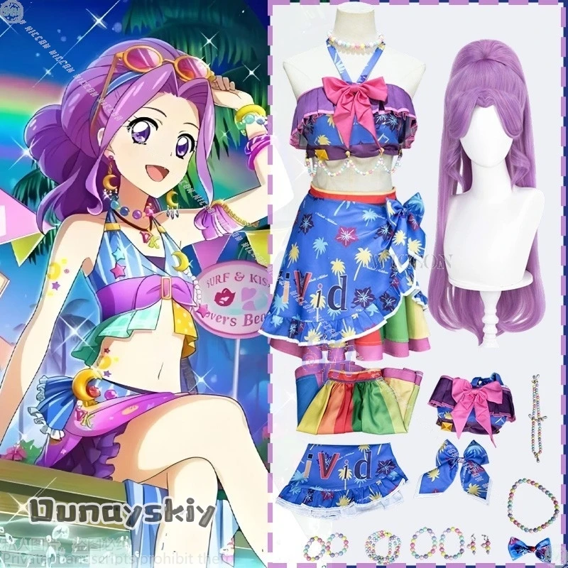 

Anime Aikatsu！cosplay Kanzaki Mitsuki Costume{Anna zhang Online}Beauty Moon Kawaii Idol Stage Uniform Sexy Swimming Halloween