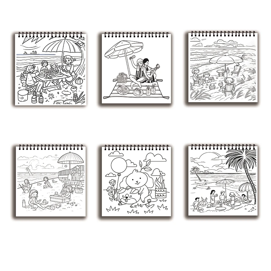 Relaxing Moments Coloring Book - 8.27 x 8.27 inches 32 pages coloring book - ideal gift for family or friends