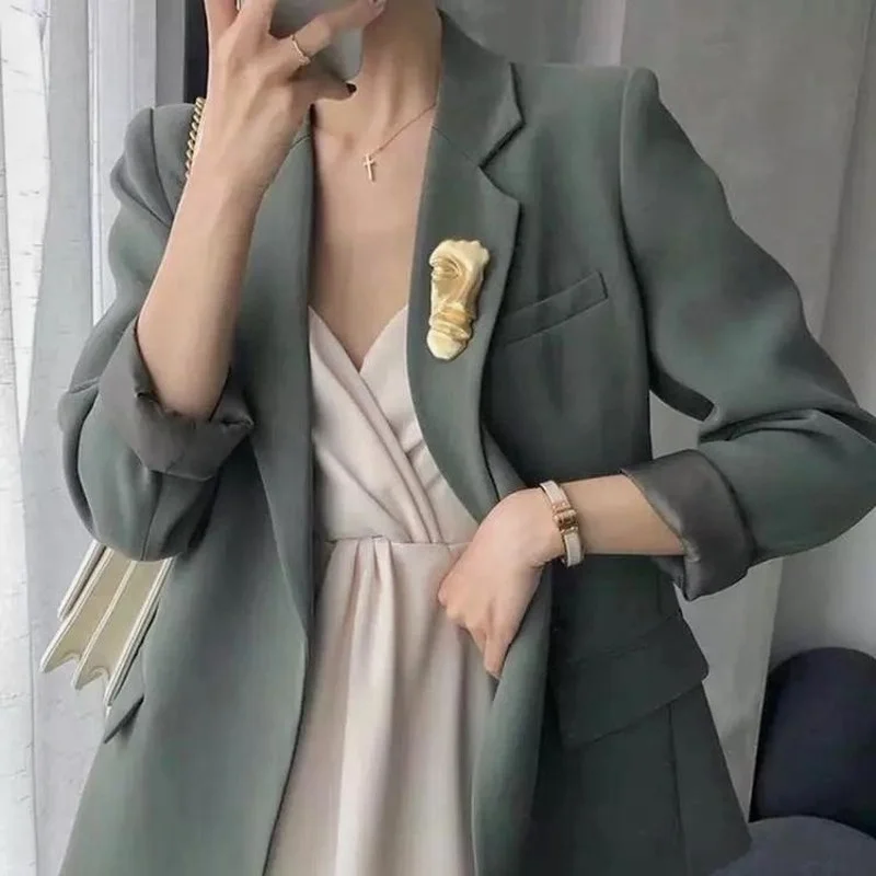 Human Face Brooches Cute Acrylic Abstract Brooch Coat Jewelry