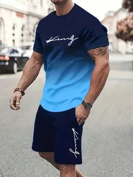 Men's T-shirt And Shorts Set Summer Men's Top Everyday Casual Men's Oversized T-shirt Outdoor Street Fashion Men's Sports Shorts