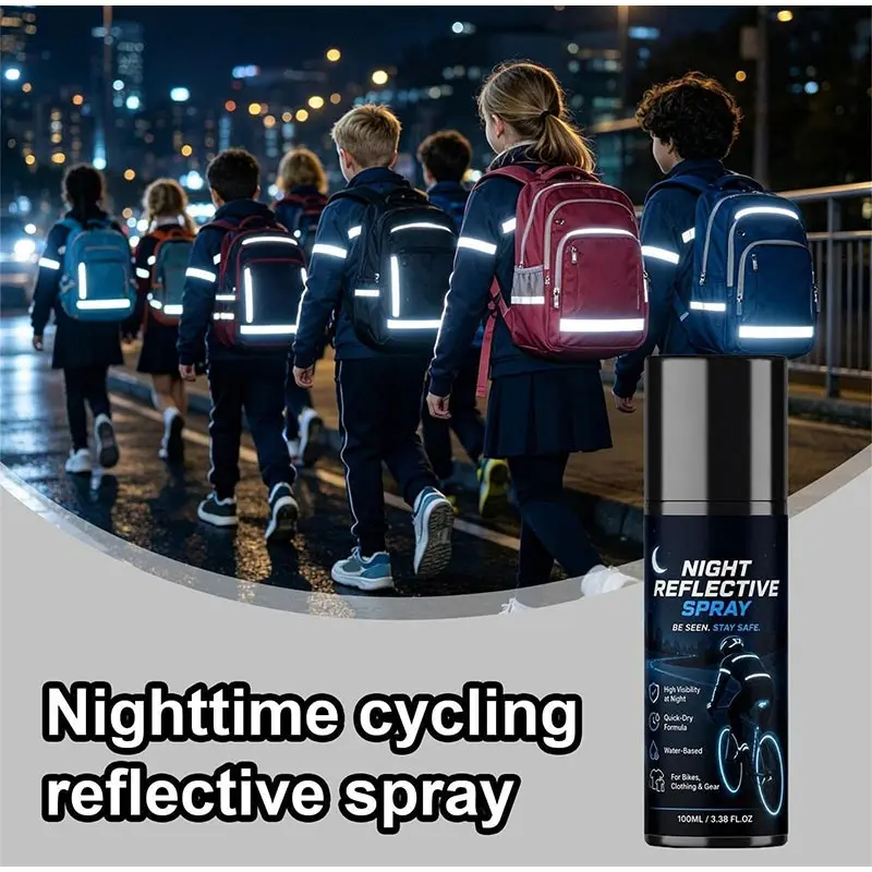Night Reflective Spray Portable Quick-dry Reflective Graffiti Logo Spray For Night Travel Multi-purpose Reflective Spray Paint