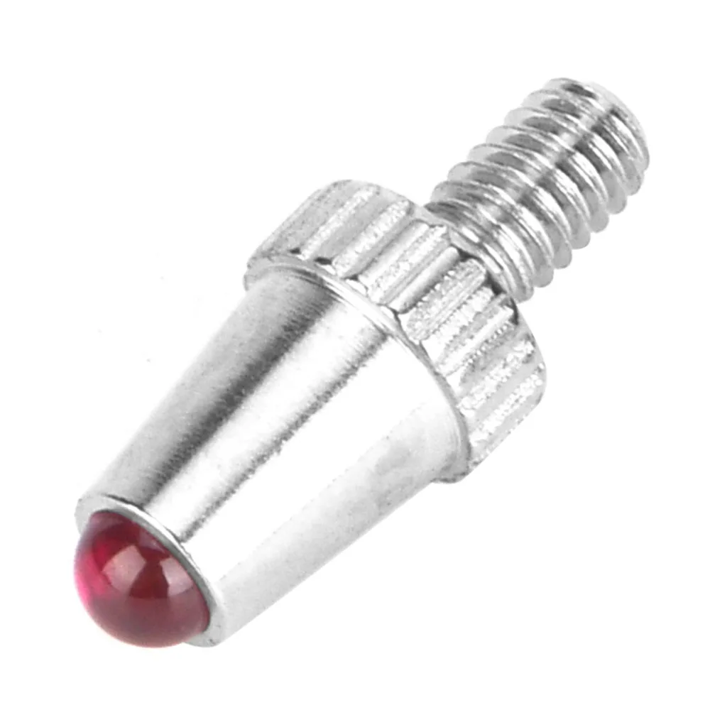 2pcs Ruby Ball Tips Dial Indicator Probe Contact Points Silver M2.5 Thread Shank Linear Gage Indicator Ruby Tips Stainless steel