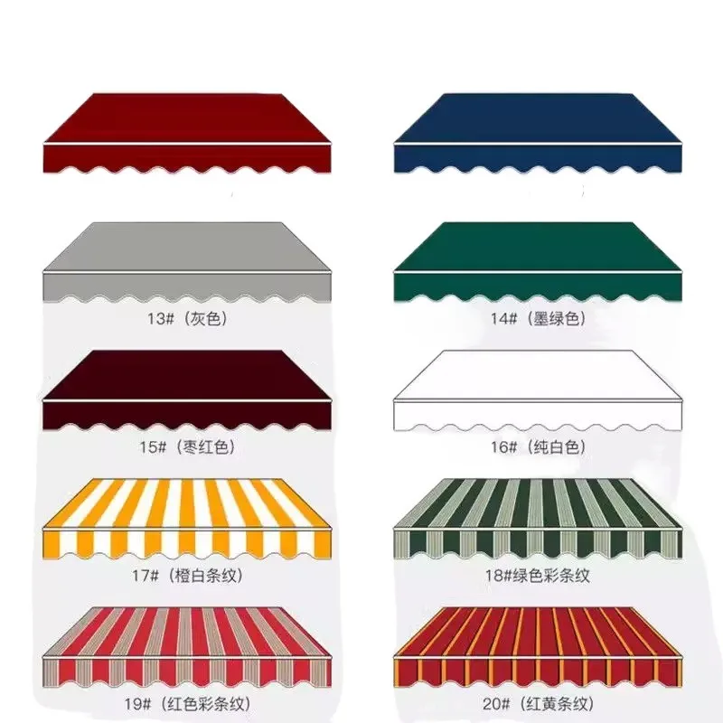 Retractable Canopy Outdoor Rainproof Awning Replacement Cloth Fashion Color Waterproof Fabric Door Front Awnings UV Block Awning