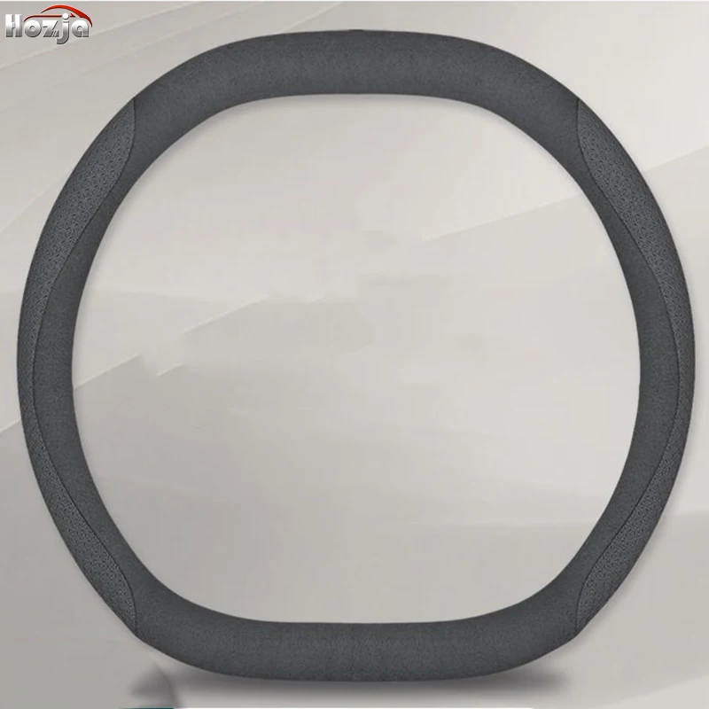 Leather Car Steering Wheel Cover for Kia EV5 EV9 EV3 K4 2024 2025 2026 Breathable Non-slip Car-styling Auto Accessories