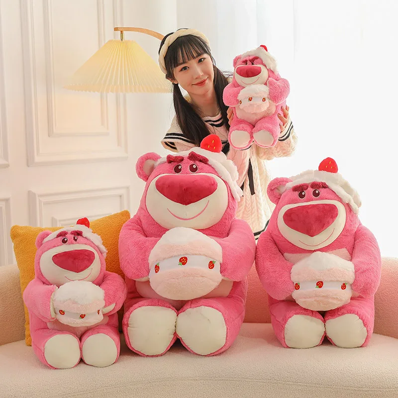 75CM Big Size Disney Cute Cake Lotso Stuffed Animal Doll Plushies Kawaii Room Decoration Toys Children Birthday Christmas Gift