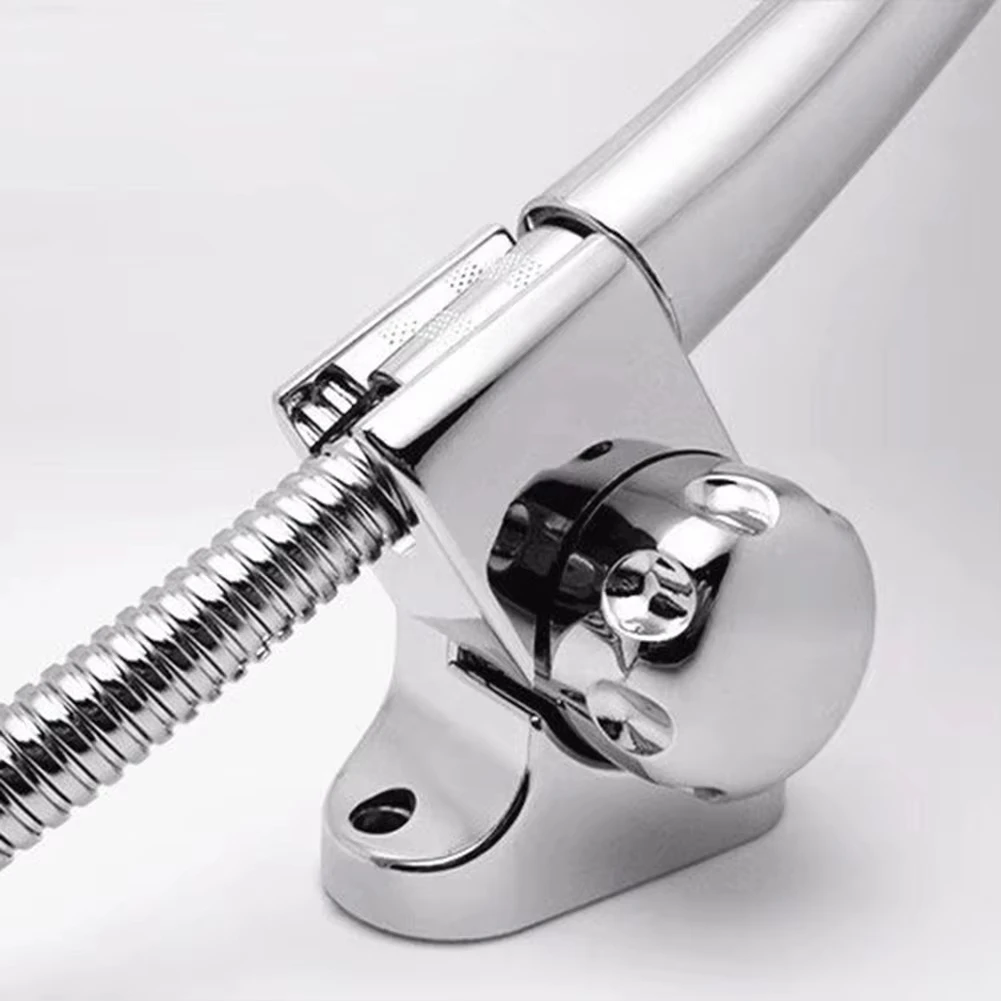 Silver Electroplated Stainless Steel Showerhead Bracket, No-Punch Adjustable Bathroom Showerhead Universal Holder