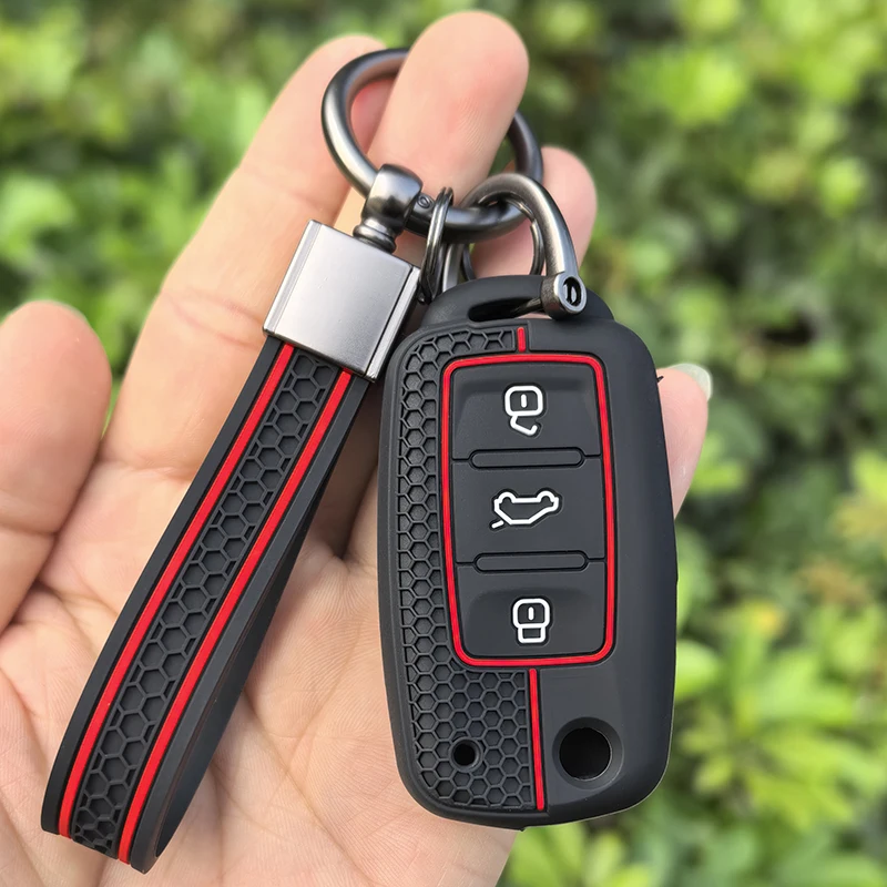 Funda de silicona para llave de coche Volkswagen VW polo passat b5 b6 golf 4 5 6 jetta mk6 tiguan Golf CrossFox Plus Eos Scirocco