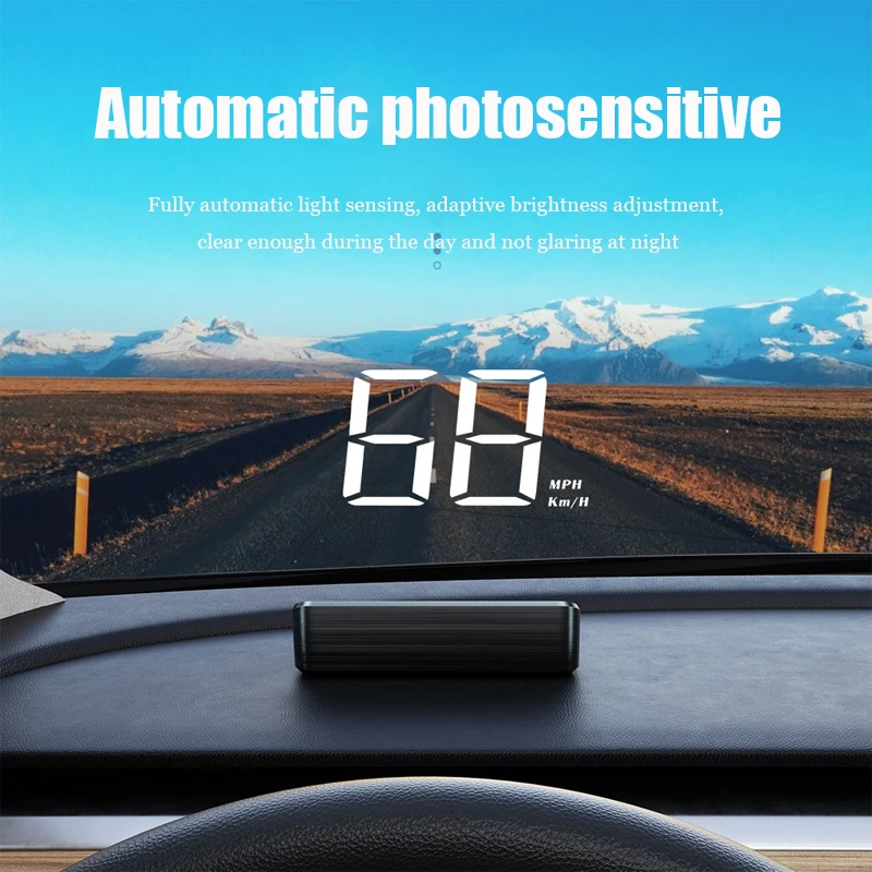 Car Head Up Display Hood Automotive General GPS HD Speedometer Compass Car Display Manufacturer Windshield Digital Speedometer