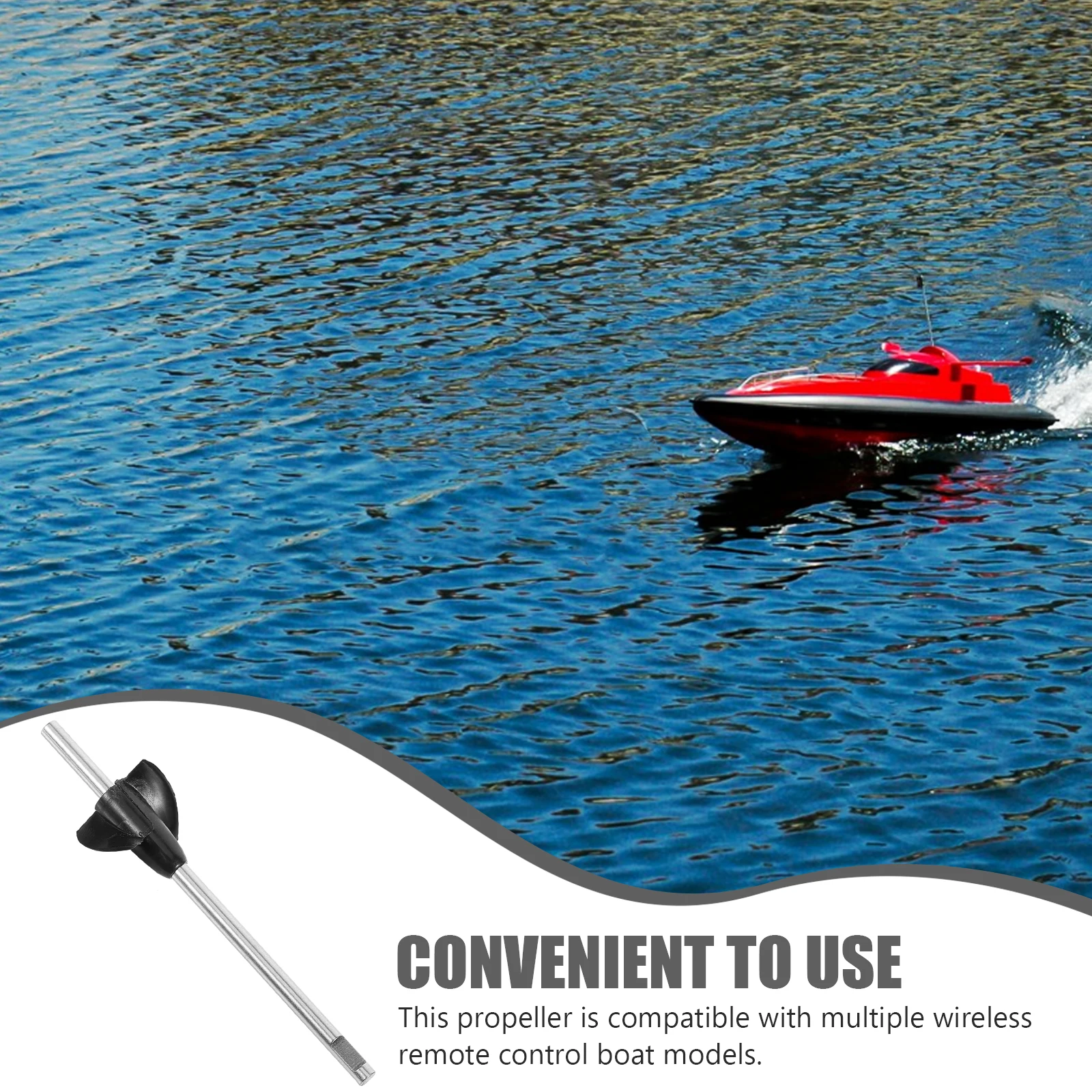 Remote Control Boat Jet Pump Metal Air Screw with Rod Propellers Black Motor Boats