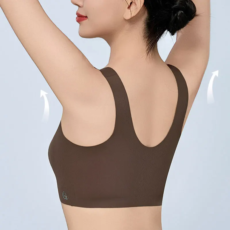 MeooLiisy Shockproof Front Zipper Punning Sports Bra for Women Push Up No Wire Beauty Back Minimizer Lingerie Underwear