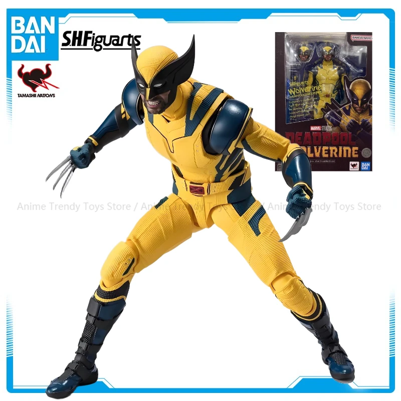 

In Stock Original BANDAI SHF Deadpool Wolverine Anime Figure Toys Model Collection Action Figurine Doll Gift WY
