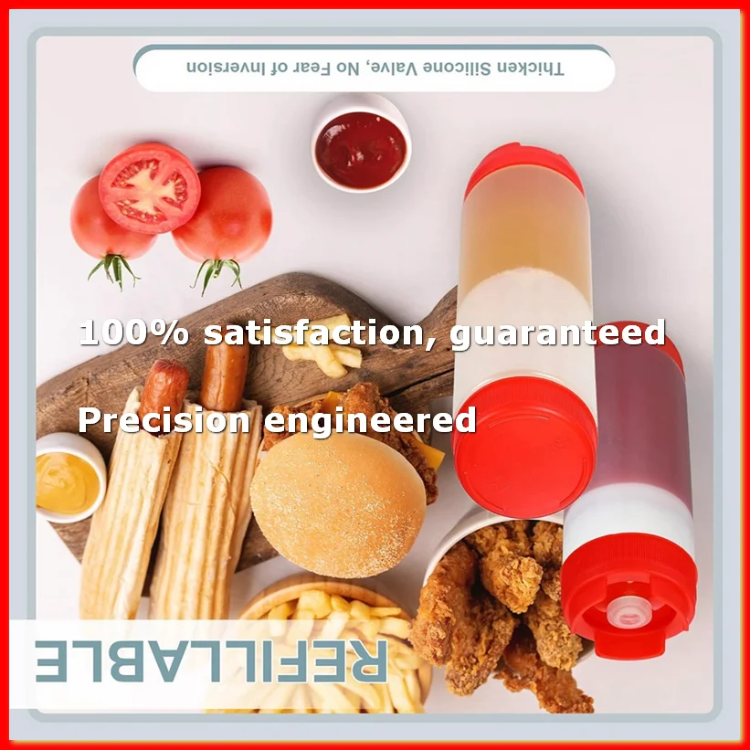 Sauce Squeeze Bottle - Garrafas Plásticas Invertidas de 16 Oz,
