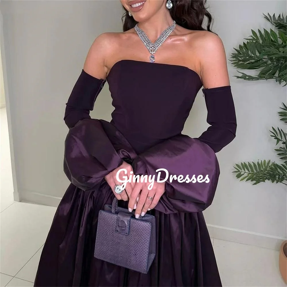 

فساتين للمناسبات الخاصة Long Sleeves Customized Dresses For Prom Off-The-Shoulder Neckline Floor-Length Wedding Party Dress Zip