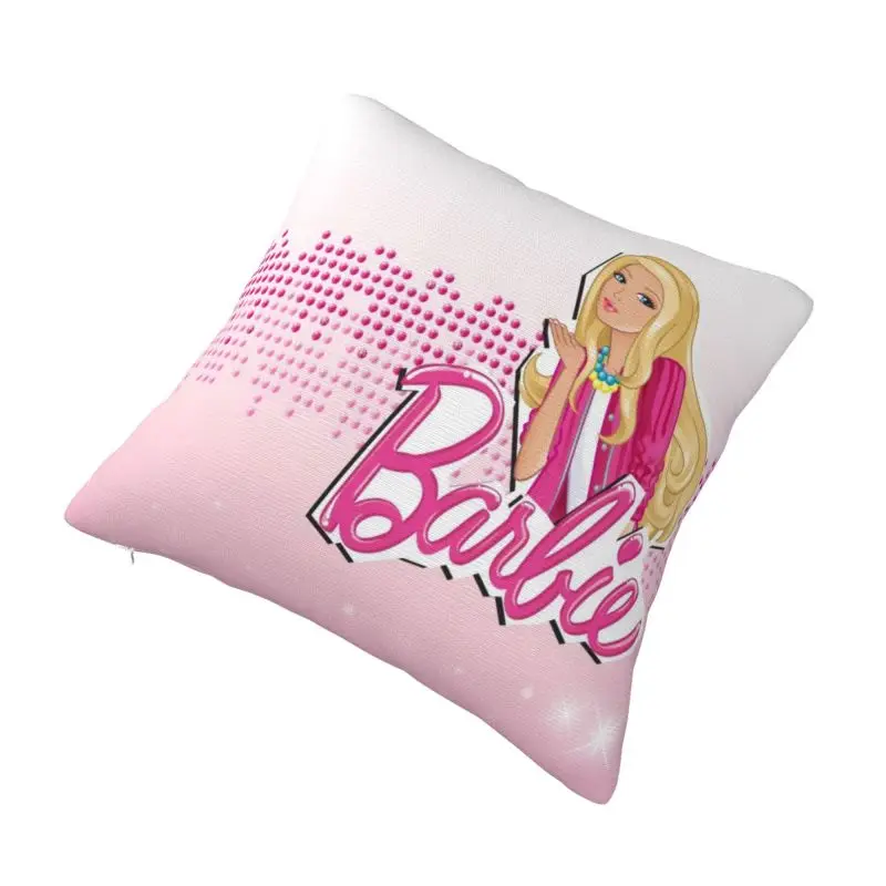 Custom Barbie Cartoon Anime Doll Modern Throw Pillow Covers Cushion Cover