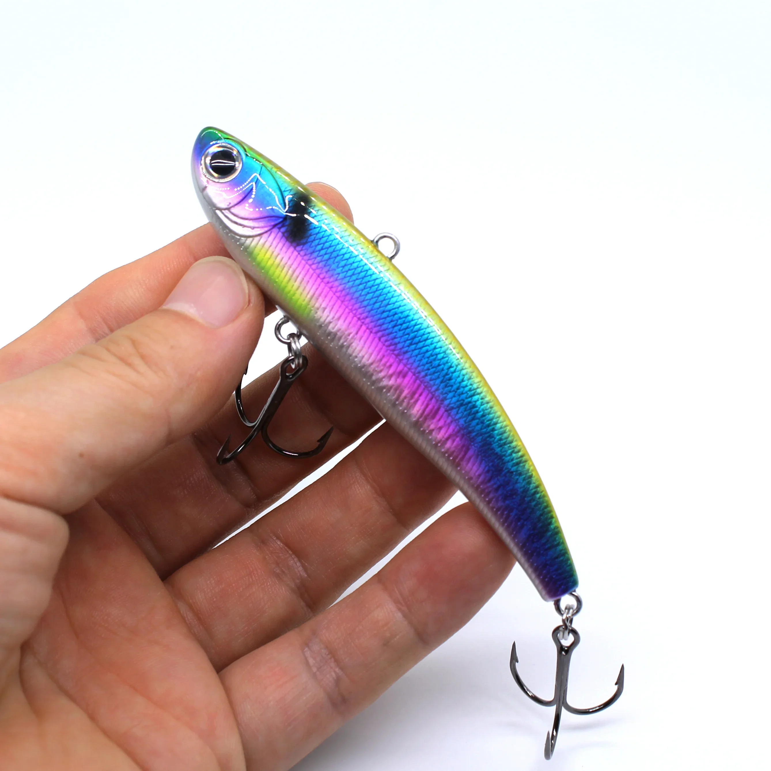 AOCLU Wobbler Super calidad hundimiento VIB vibración 90mm 29g cebo duro señuelo de pesca lubina agua dulce y sal anzuelos VMC