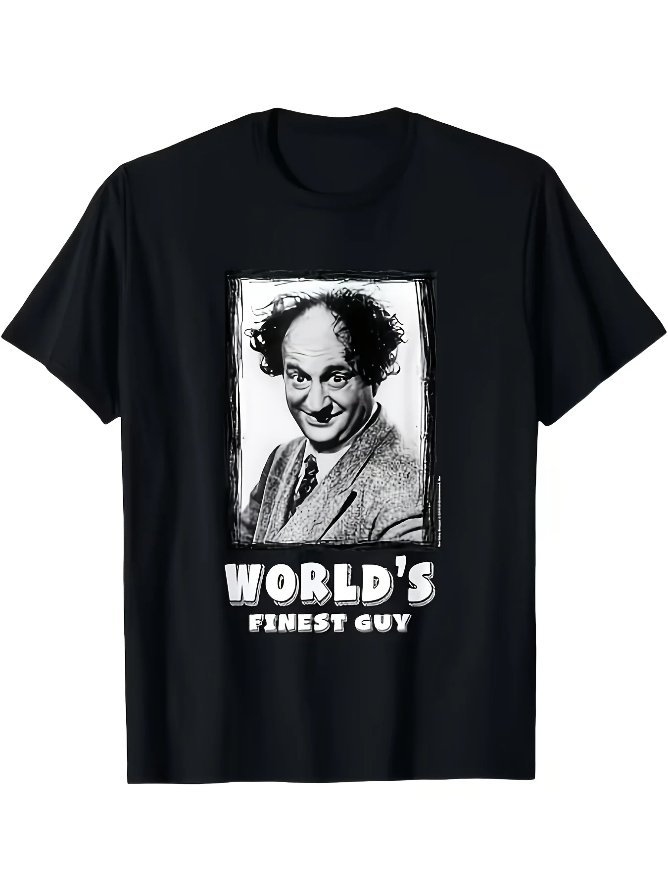 Men's and Women's The Three Stooges Larry World's Finest Guy Unisex 100% T-Shirt Soft All Season Casual Streetwear Essential