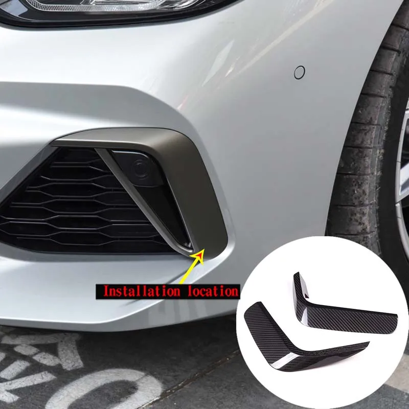 2Pcs Real Carbon Fiber Car Front Bumper Scratch Protector Trim Sticker For BMW Z4 G29 2019-2020 Accessories