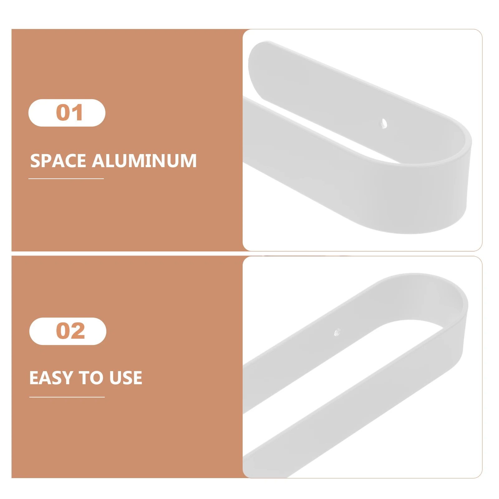 

Space Aluminum Wall Mounted Holder For Bathroom Kitchen Hand Towel Rack Modern Waterproof Towel Hanger