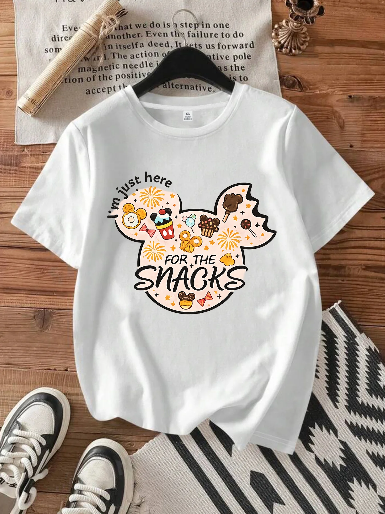 

【WDS0076】Plus size women's round neck short sleeve T-shirt with elastic half sleeves and trendy prints