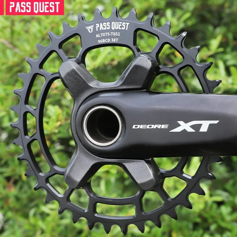 

PASS QUEST Off-standard 96BCD For M7000 M8000 M9000Narrow Wide Chainring MTB Bike 28-38T Chainwheel Round