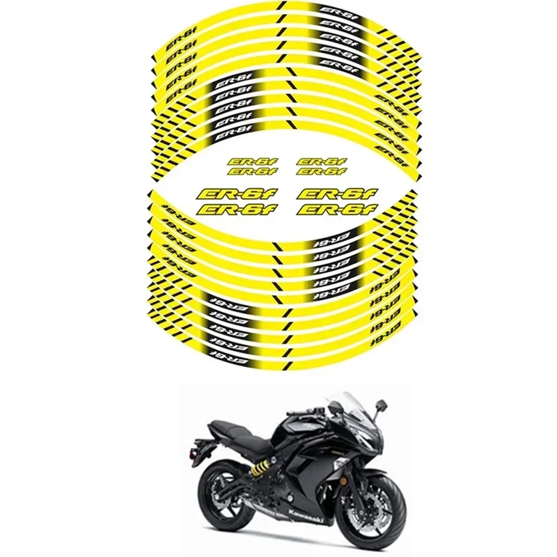 

Для KAWASAKI ER-6F ER6F ER 6F Moto Parts Contour Wheel Decoration Decal Sticker - C