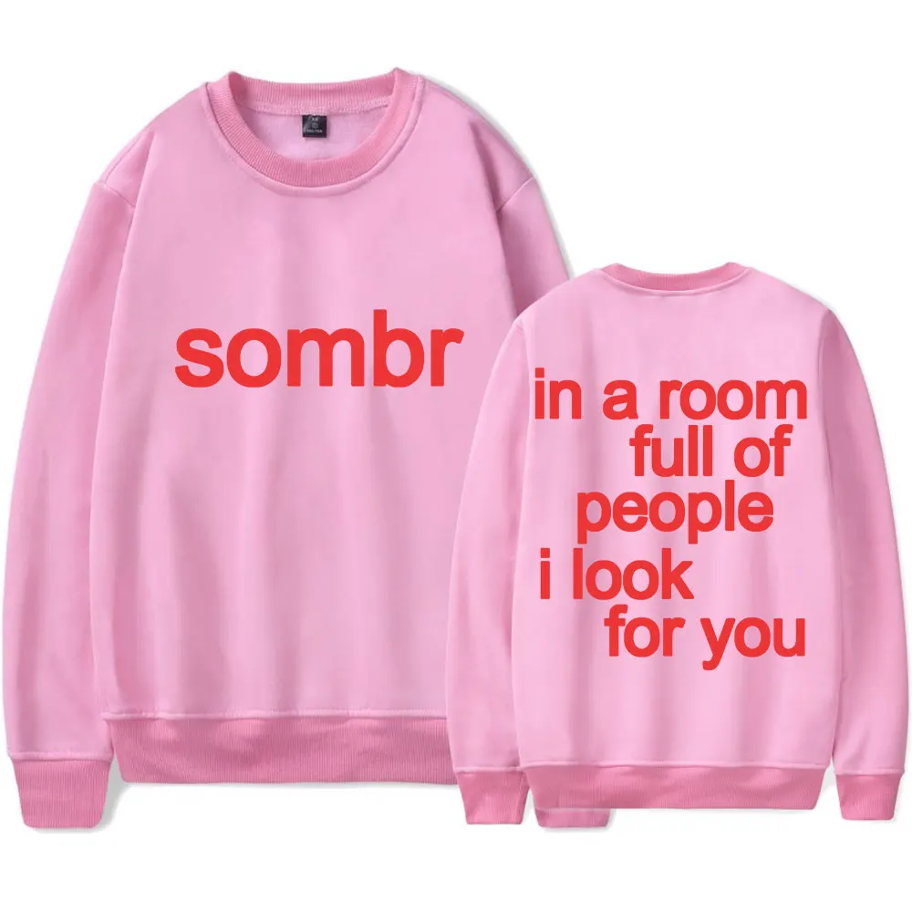 Sombr Merch 12 إلى 12 في غرفة مليئة بالأشخاص أبحث عنك Vintage Merch هوديي الرجال النساء الهيب هوب الرياضة البلوز البلوز #5